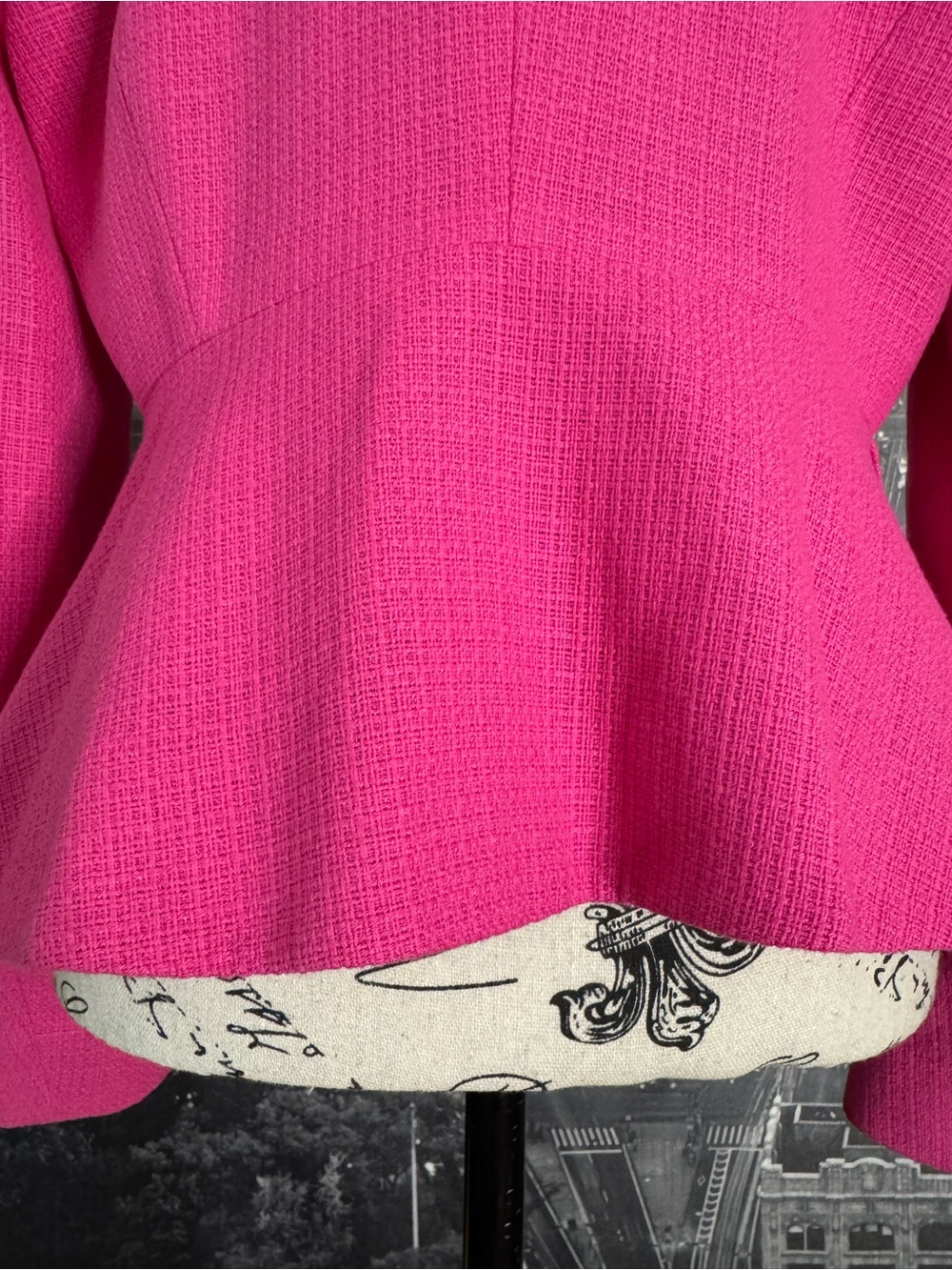 Ann Taylor Textured Blazer in Vibrant Hot Pink - Picture 9 of 11